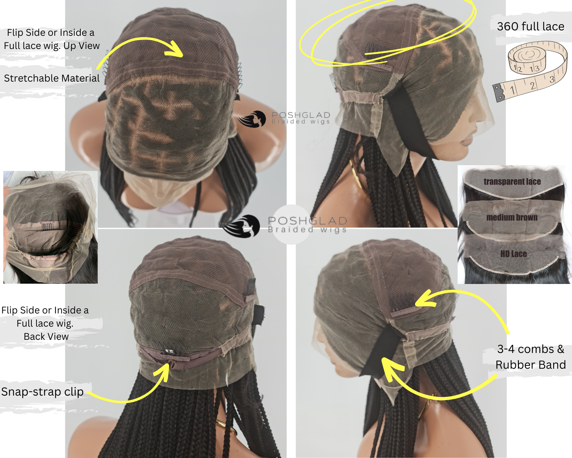 4C Natural Locs Wig "Color 4" HD Full Lace - Ready To Ship